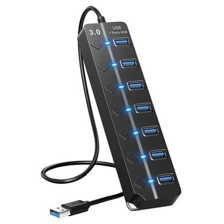 מפצל  USB Hub 2.0 מרובה  כבל ארוך מרובה מרחיבים מתאם USB
